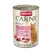 Храна за котка в консерва CARNY ADULT 400гр. пуйка и скариди